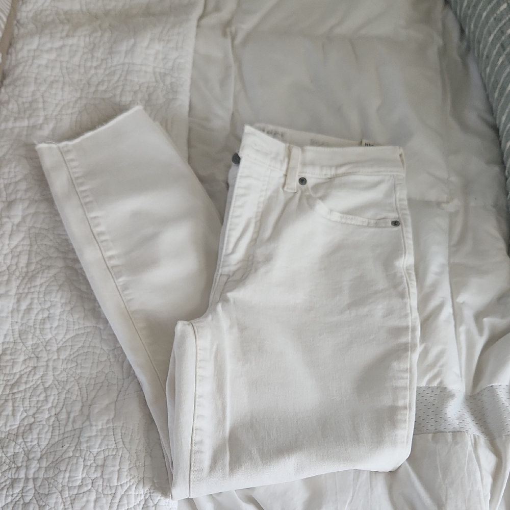 NWT HIGHRISE CROP SZ 4 LUCKY BRAND White Denim Jeans